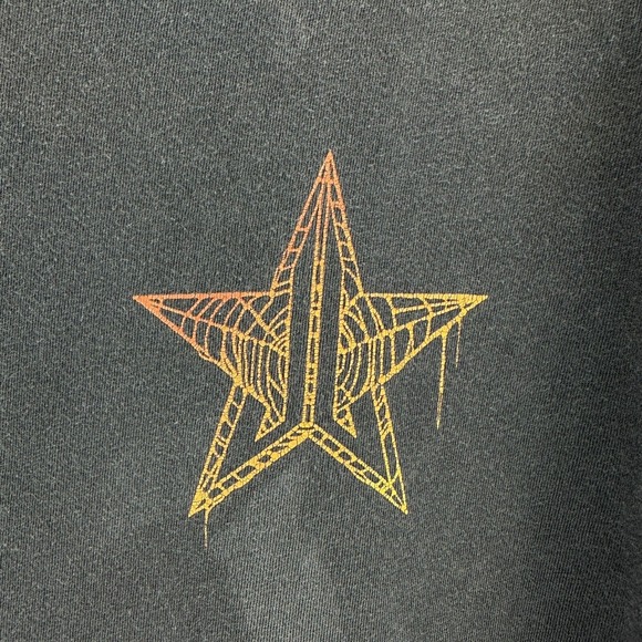 Jeffree Star Tshirt‎ Mens 2XL Black Tan Tie Dye Thrashed Short Sleeve Distressed - Picture 4 of 10